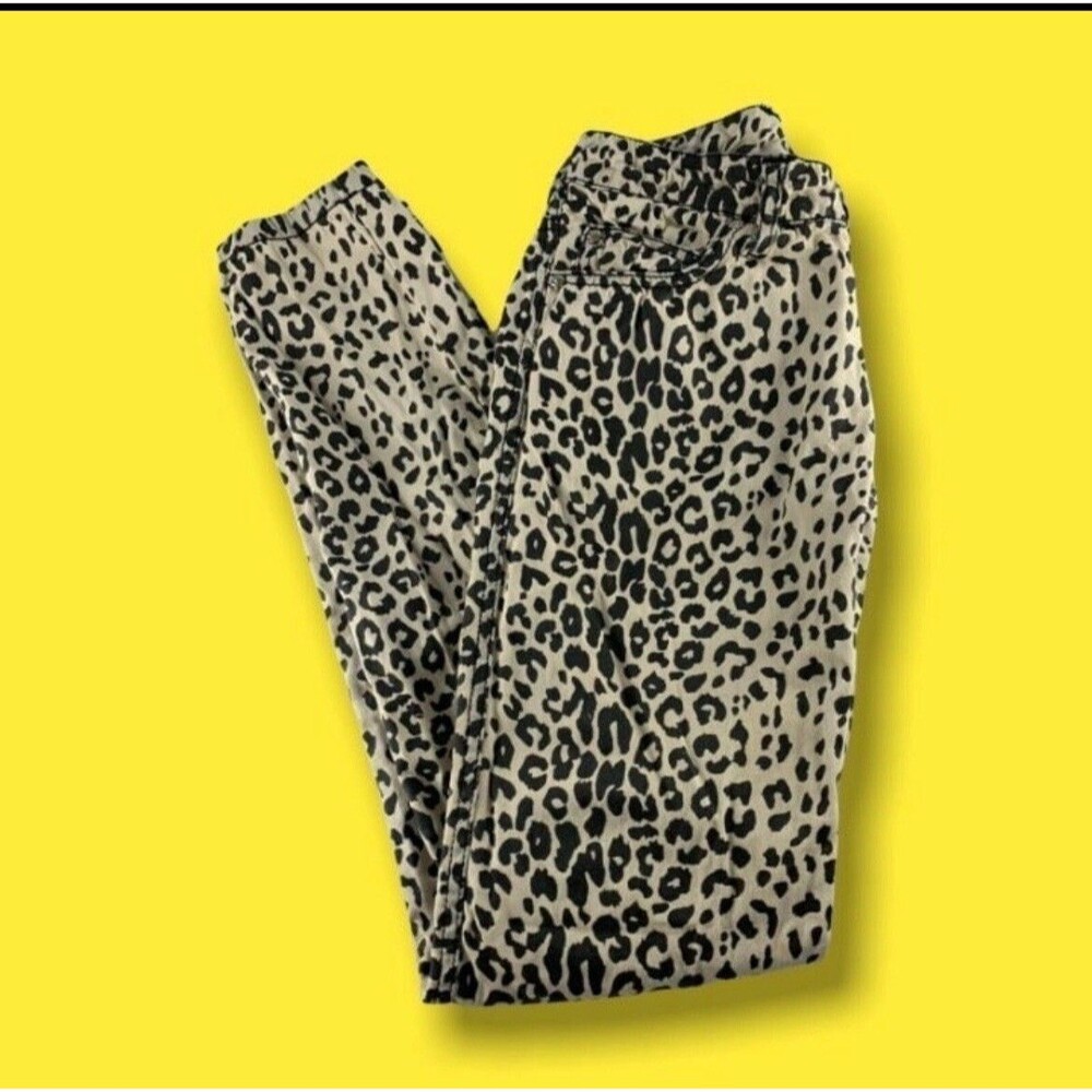 Tripp NYC Women's Sz 1 Y2K Leopard Skull Skinny Jeans Gothic EUC